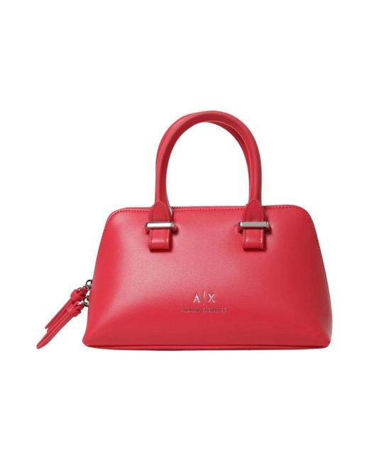 ARMANI EXCHANGE Zwarte Satchel Schoudertas in het Red