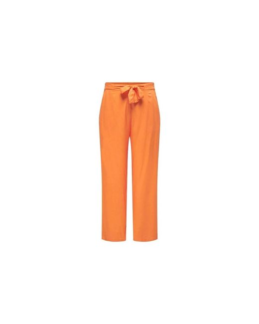 Only Carmakoma Orange Straight Trousers