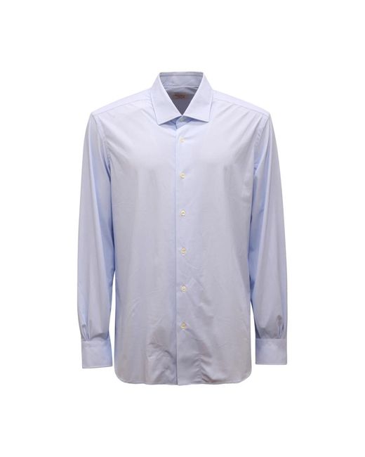 Mazzarelli Blue Casual Shirts for men