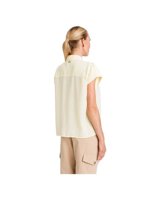 Twinset Natural Gelbes Seidenhemd Set