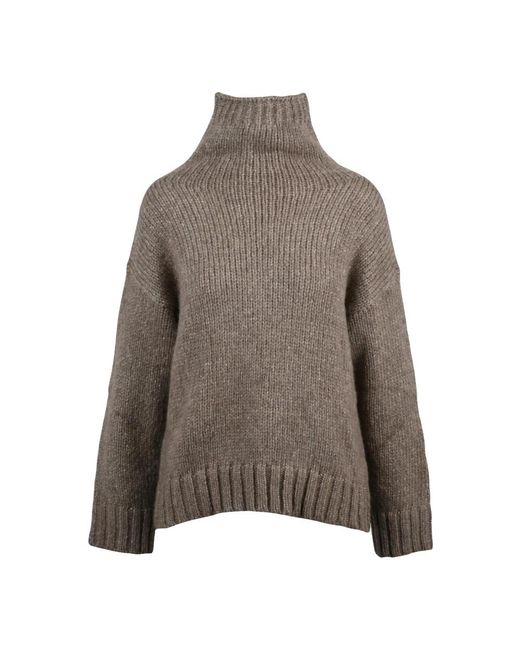 Alpha Studio Brown Pullover Mit Rollkragen