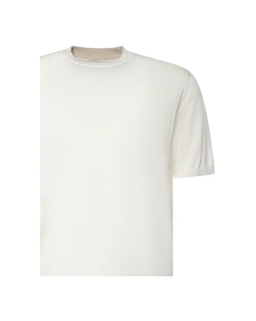 Eleventy White Round-Neck Knitwear for men