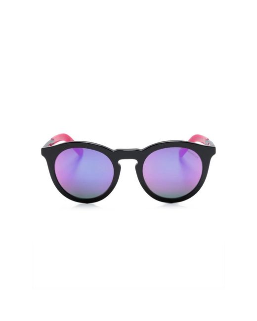 Moncler Purple Schwarze sonnenbrille mit originalzubehör