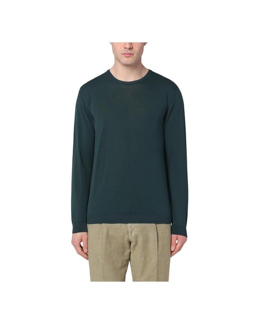 Roberto Collina Green Round-Neck Knitwear for men