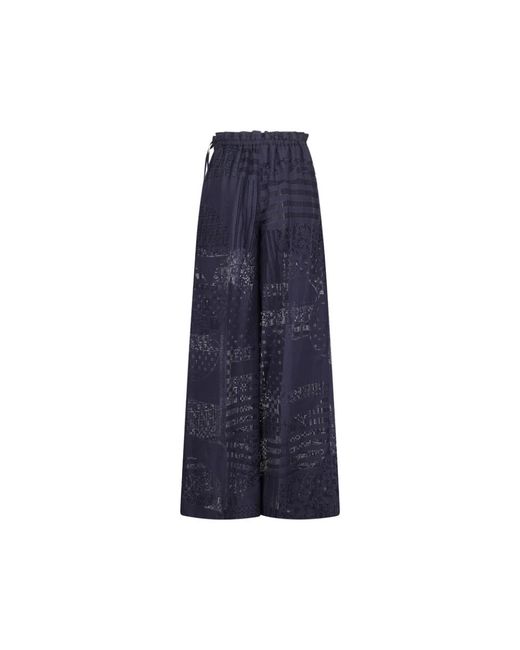 Fendi Broeken ,Blauw ,Patchwork Devo Broek in het Blue