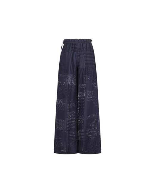 Fendi Broeken ,Blauw ,Patchwork Devo Broek in het Blue