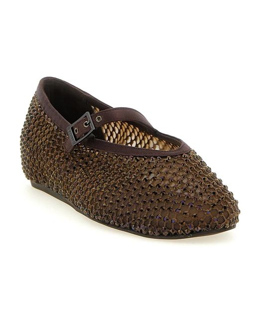 Le Silla Brown Ballerinas