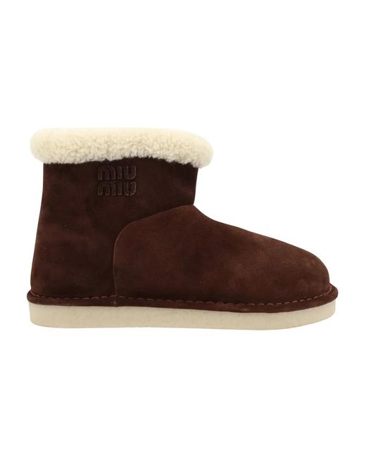Miu Miu Brown Winter Boots