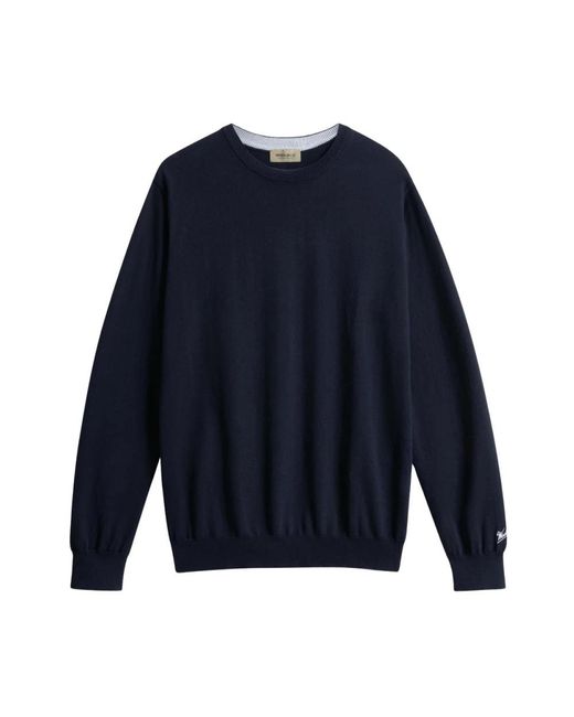 Woolrich Blue Round-Neck Knitwear for men