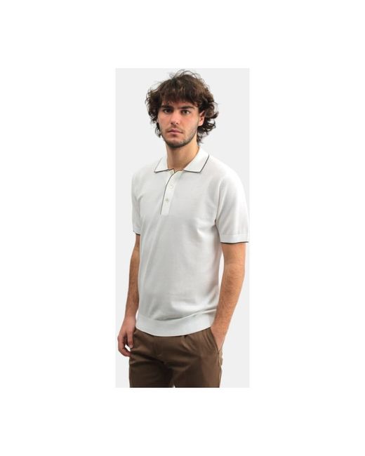 Paolo Pecora Weißes polo-shirt mit kurzen ärmeln in White für Herren