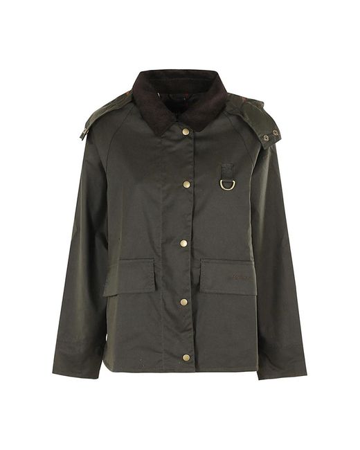 Barbour Avon Wax Jacket in het Black