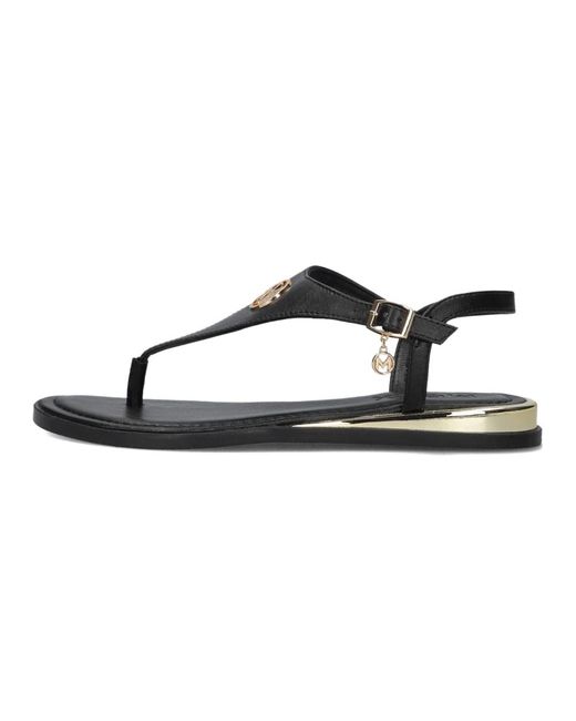 Mexx Schoenen ,Zwart ,Leer Zwarte Leren Sandalen Nyobi Stijl in het Black
