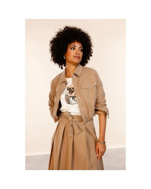 Monari Cropped Jacket in het Brown