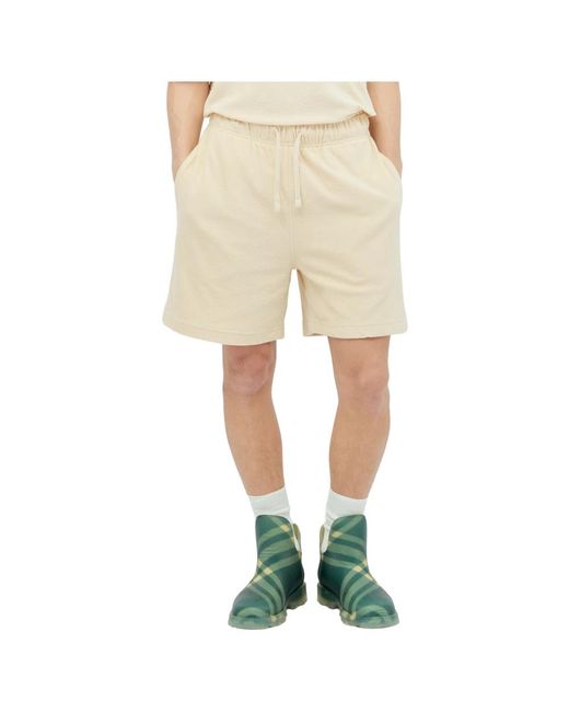 Shorts in spugna con stampa posteriore ekd di Burberry in Natural da Uomo