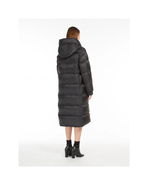 Max Mara Jassen ,Zwart ,Donsjas Met Quilted Motief in het Black