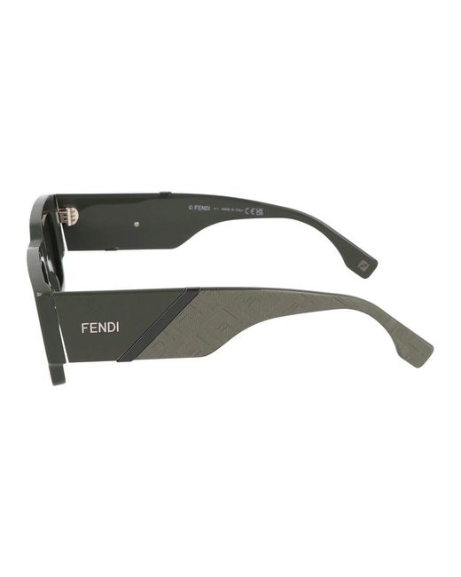 Fendi Gray Quadratische Acetat-Sonnenbrille