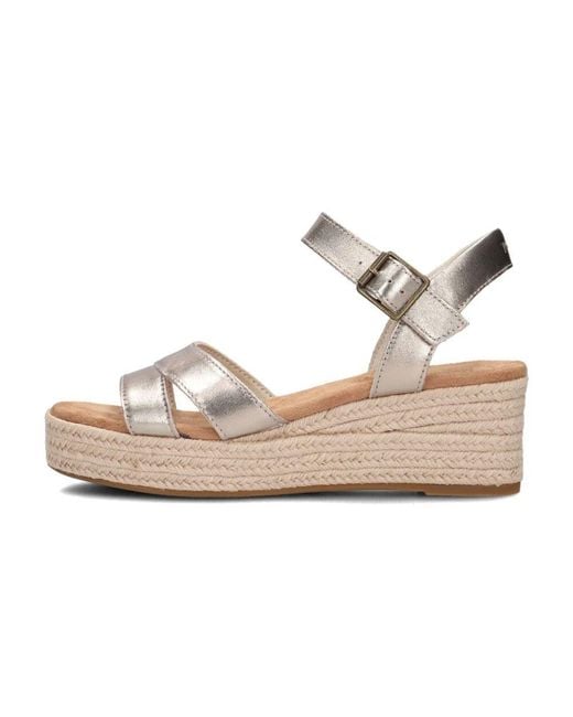 TOMS Metallic Goldene Audrey Sandalen