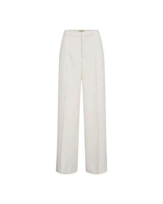 Mos Mosh White Wide Trousers