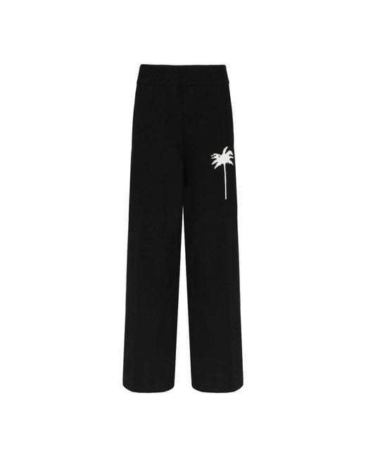 Wide Trousers di Palm Angels in Black
