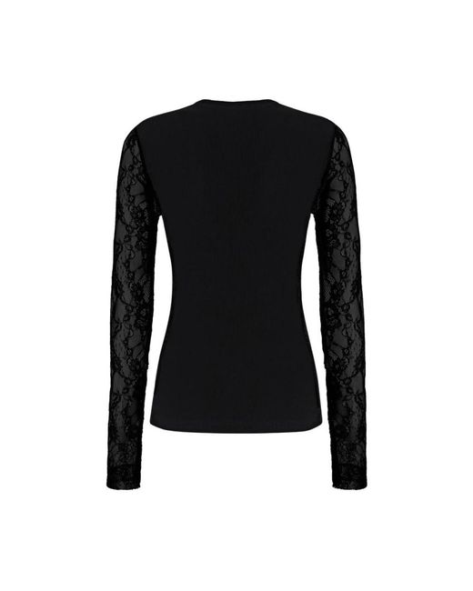 Pinko Black Long Sleeve T-Shirts