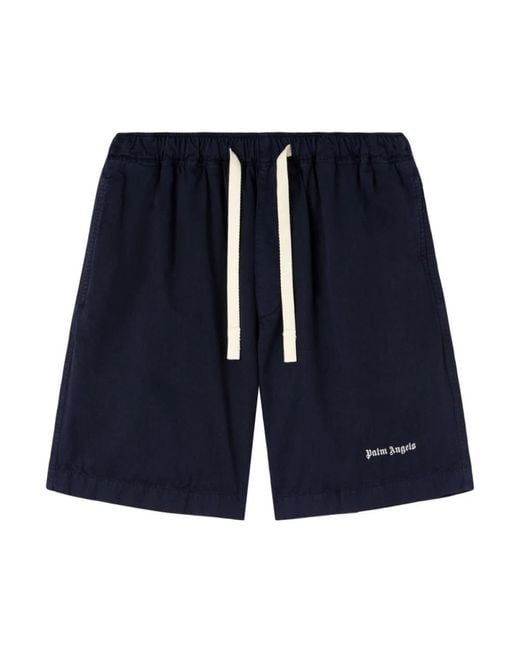 Palm Angels Blue Short Shorts for men