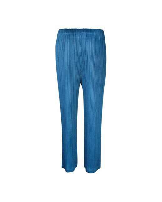 Issey Miyake Blue Slim-Fit Trousers
