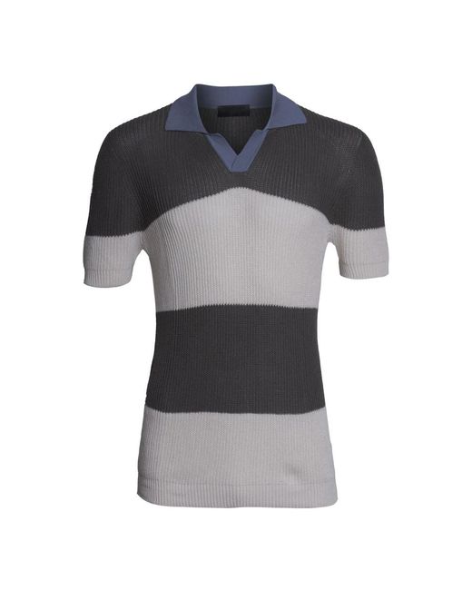 Dondup Gray V-Neck Knitwear for men