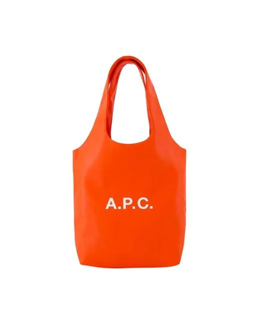 A.P.C. Orange Leder handtaschen