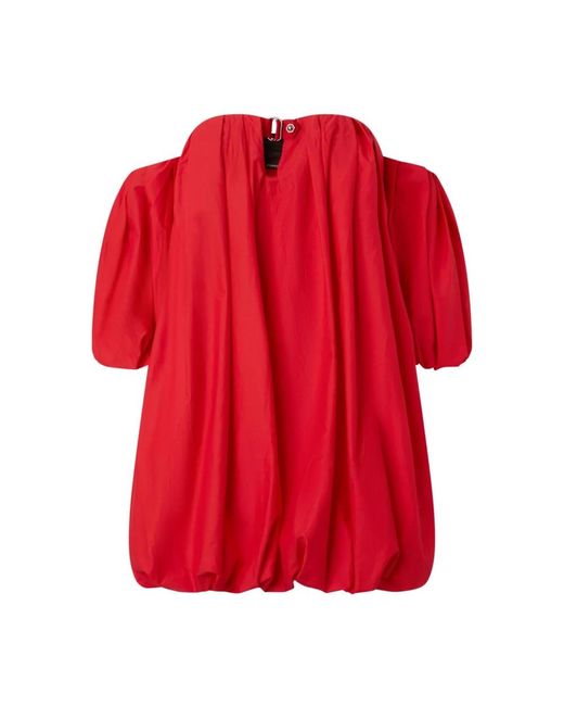 Pinko Poplin Mini Balloon Dress in het Red