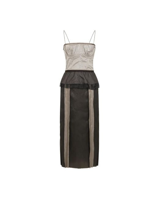 Maison Margiela Metallic Silk Midi Dress