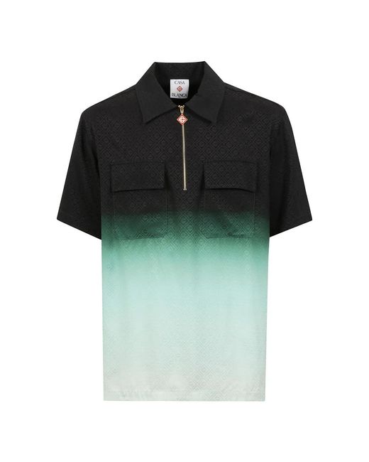 CASABLANCA Men's Green Polo Shirts