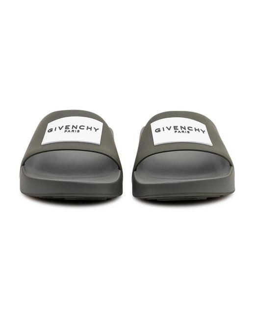 Givenchy Label Slide Mules in Green für Herren