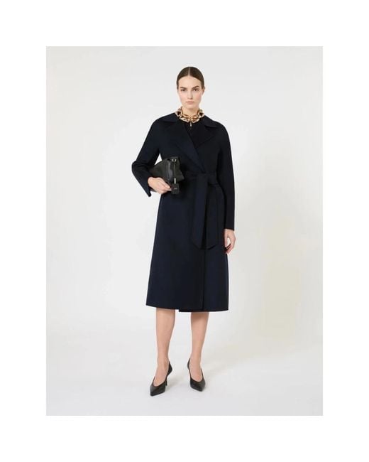 Max Mara Black Belted Coats