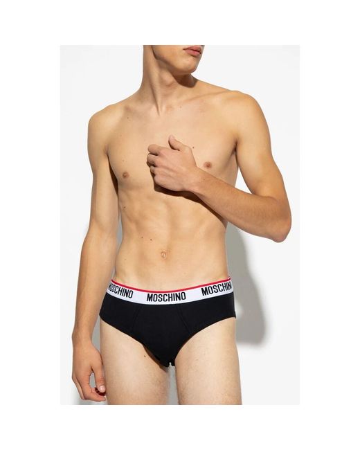 Moschino Marken-slips 2er-pack in Black für Herren