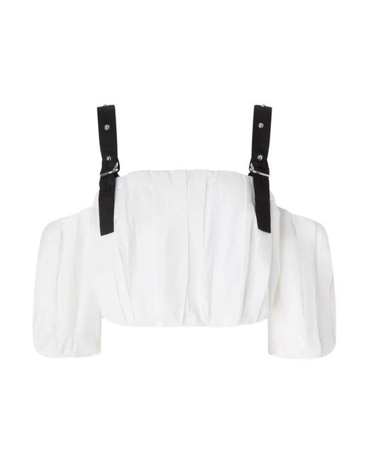 Pinko White Sleeveless Tops