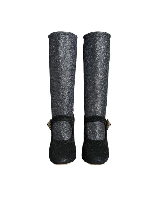 Dolce & Gabbana Black Heeled Boots