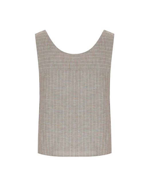 Max Mara Gray Sleeveless Tops
