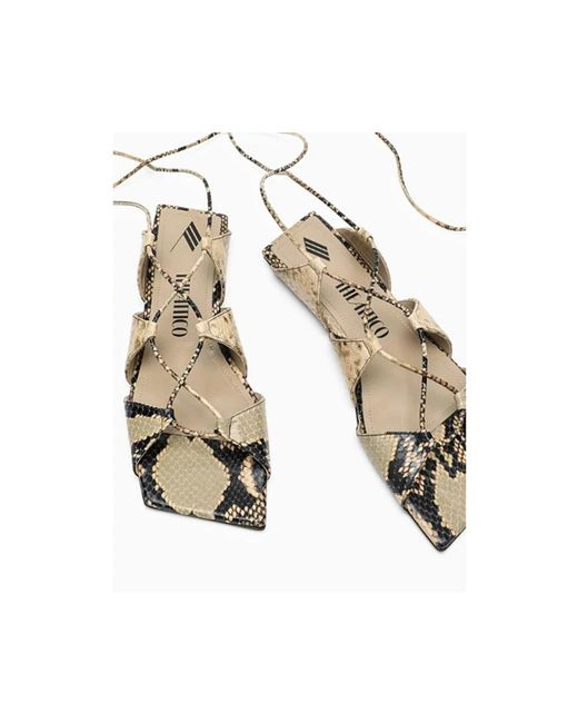 The Attico Metallic Flat Sandals