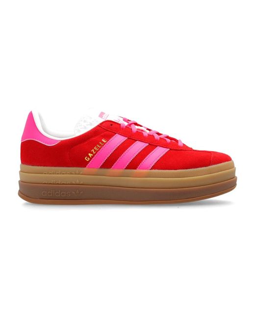 Gazelle bold platform sneakers di Adidas Originals in Red
