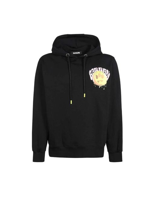 Barrow Capuchontrui Met Logodetail Van Katoen in het Black voor heren