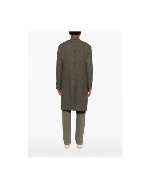 Tagliatore Gray Double-Breasted Coats for men