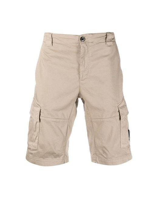 C P Company Natural Long Shorts for men