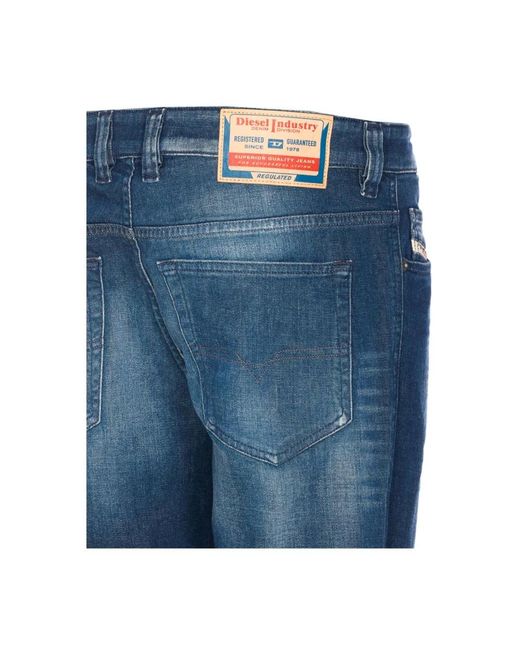 DIESEL Blue Straight Jeans for men
