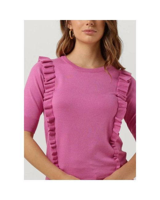 Minus Truien & Vesten ,Roze ,Gebreid T-Shirt Voor in het Purple