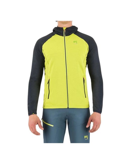 Karpos Fitness ,Geel ,Polyester Full Zip Hoodie in het Green voor heren