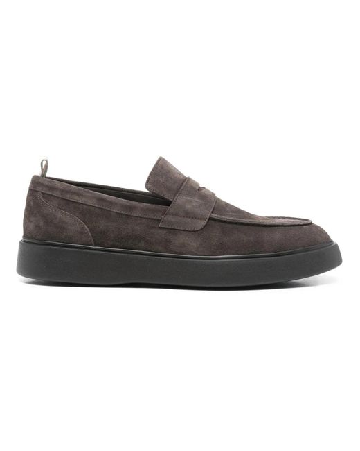Officine Creative Black Loafers for men
