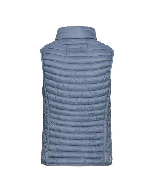 Camel Active Jassen ,Blauw ,Leer Gewatteerd Vest in het Blue voor heren