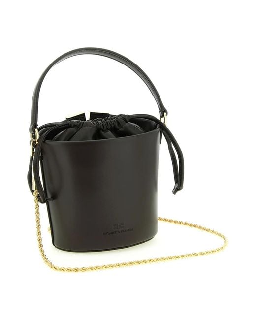 Elisabetta Franchi Black Bucket Bags