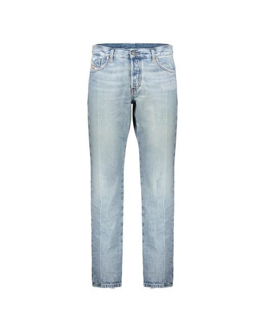 DIESEL Blue Straight Jeans for men