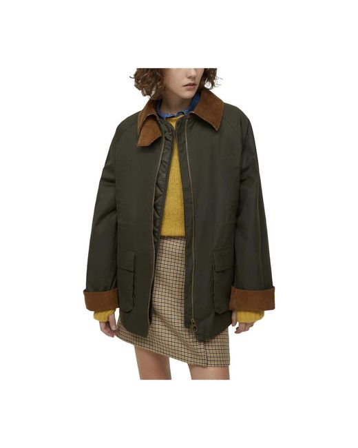 Pennyblack Jassen ,Groen ,Katoen Waxed Cotton Coat in het Green